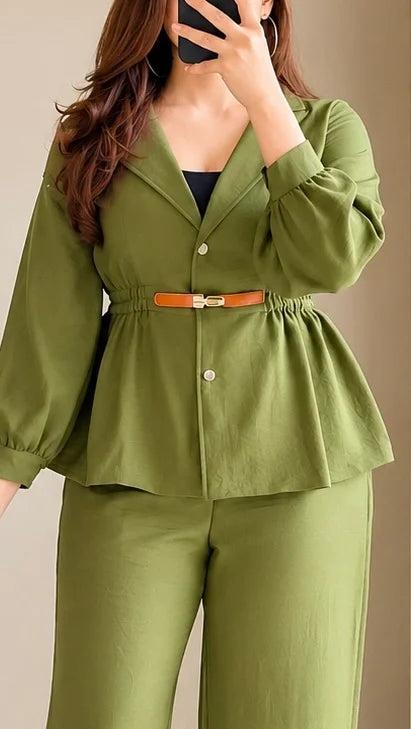 Structured Corset Belted Co-ord Set