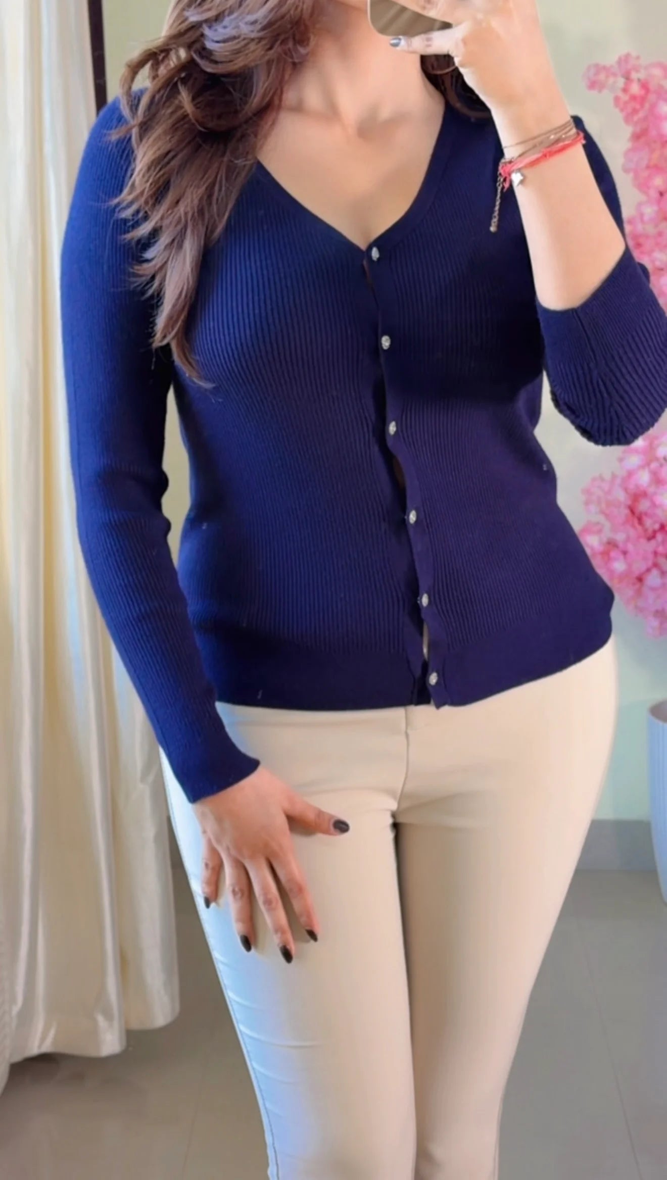 (Size-S to M) Ribbed Top- R451