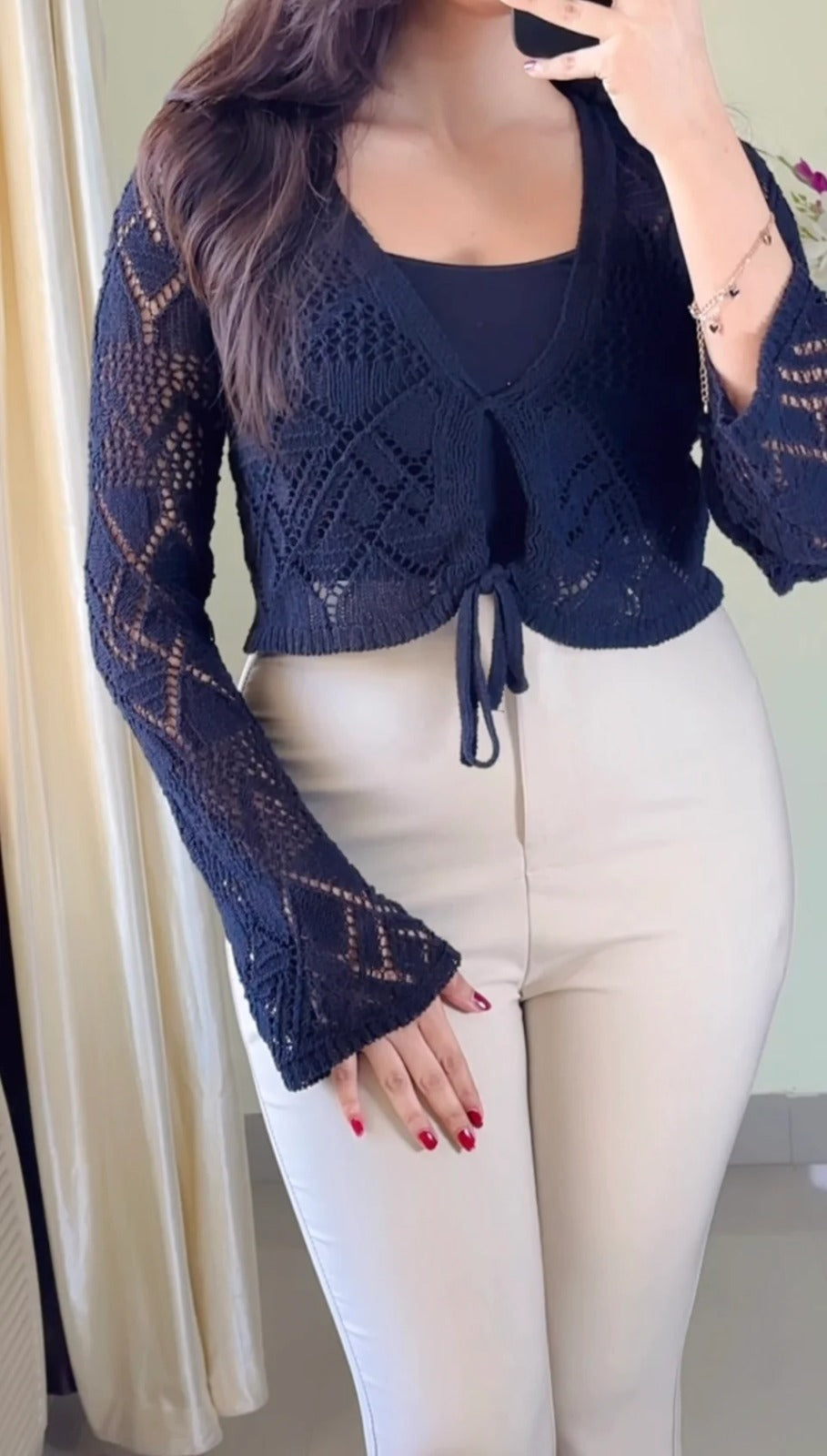 (S To M) Crochet Top- (Cb27)