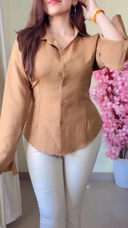 Premium Corset Back flared Sleeves Shirt