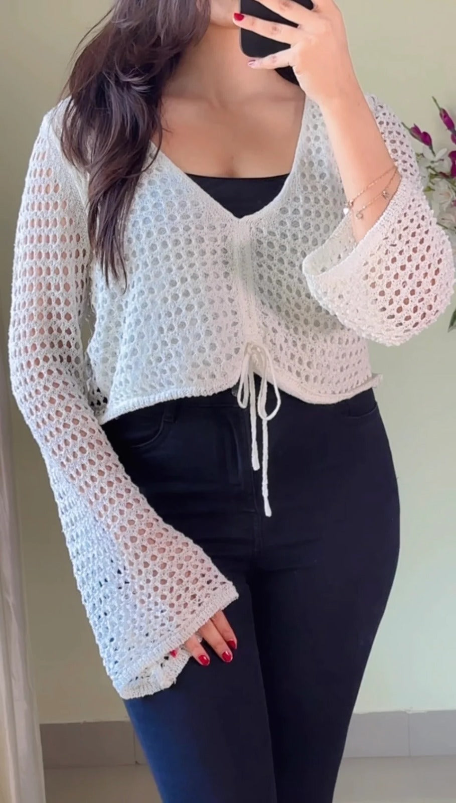 (Free Size 32-38) Crochet Top- (Cb61)