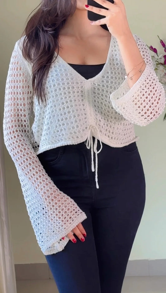 (Free Size 32-38) Crochet Top- (Cb61)