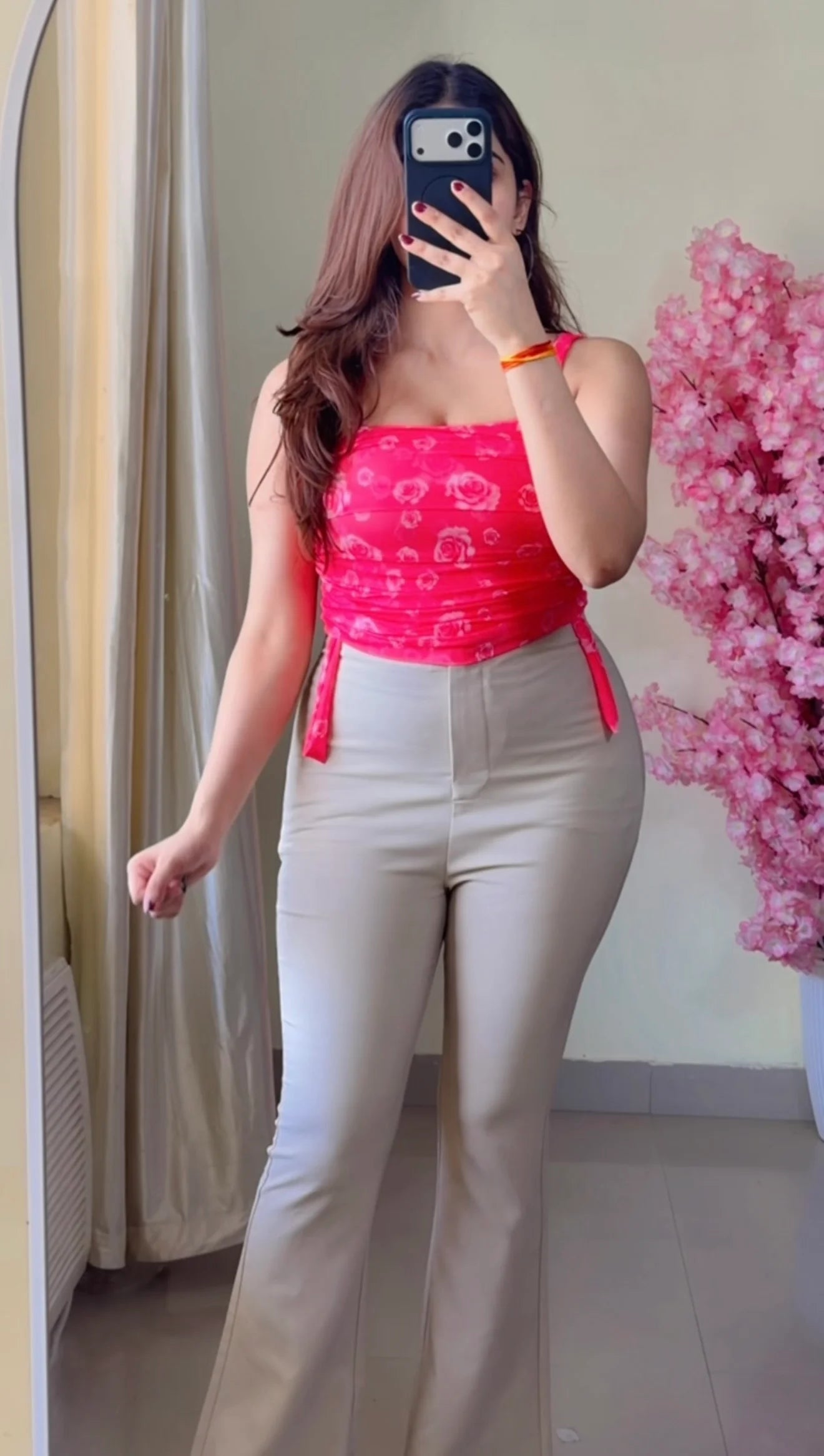 Blush Rose Tie-Shoulder Draped Top 🌸