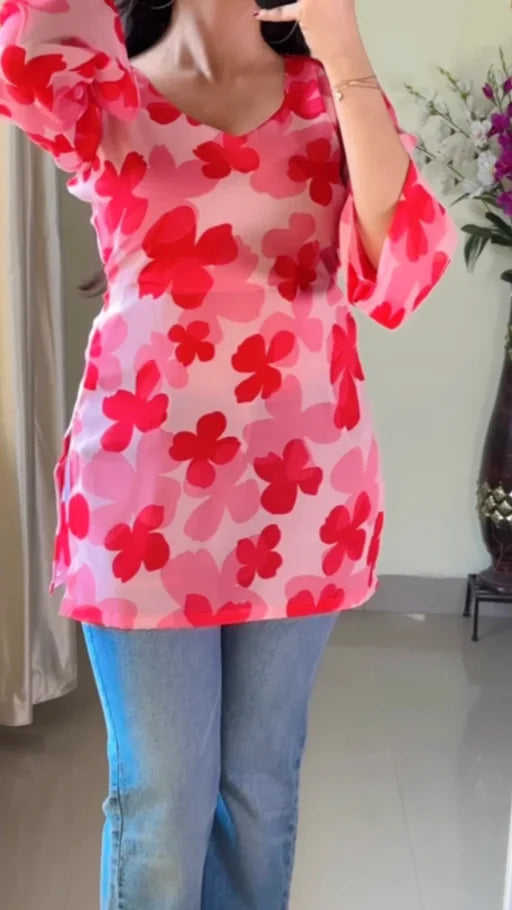 Floral Short Nyra Short Kurti KT-108