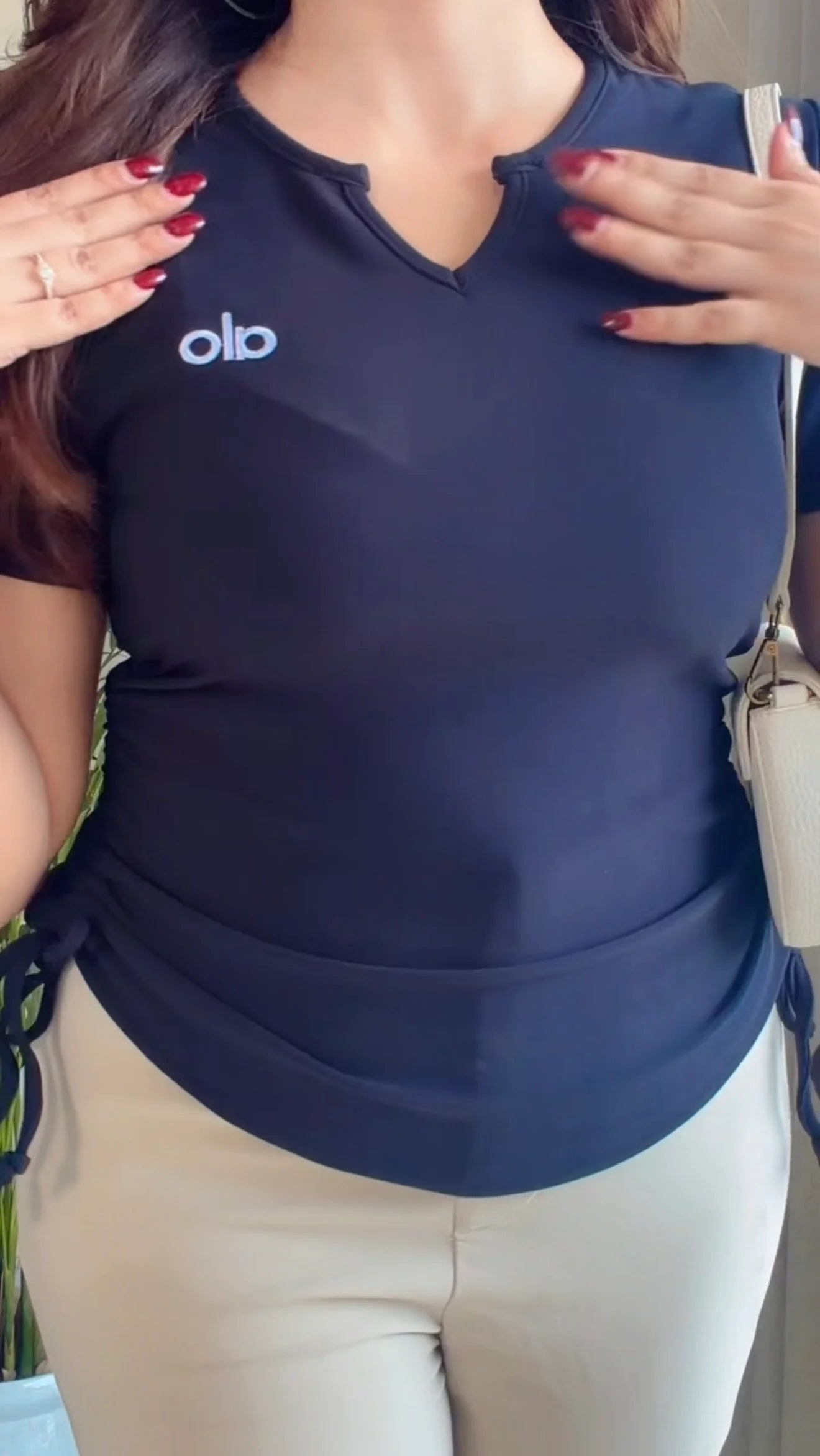Side Drawstring Fitted Top