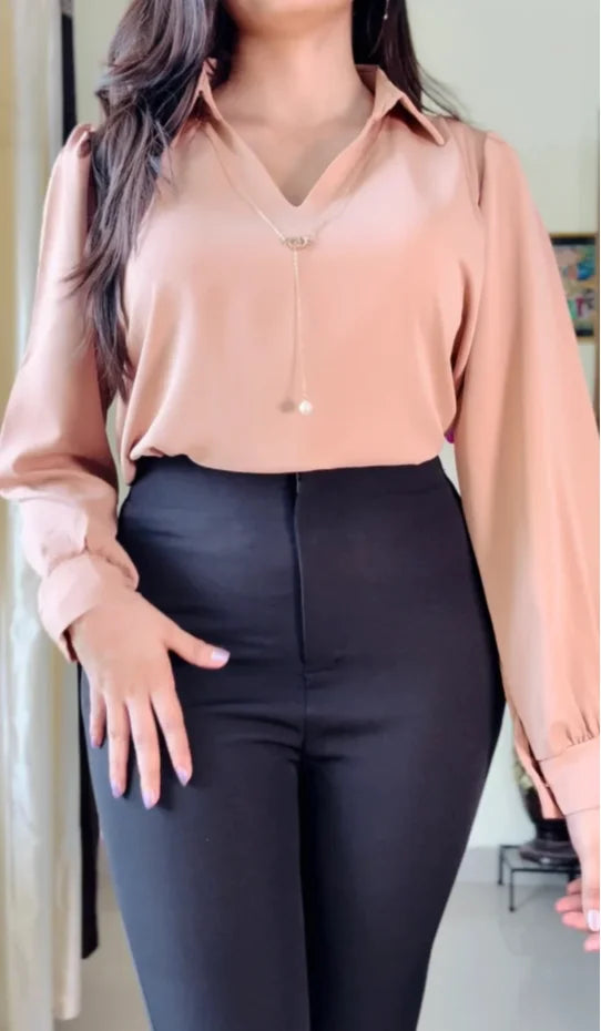 Dusty Rose Grace Chain Shirt (S28)