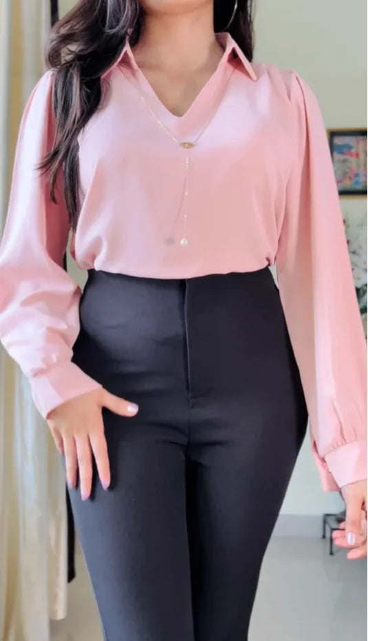 Baby Pink Grace Chain Shirt (S31)