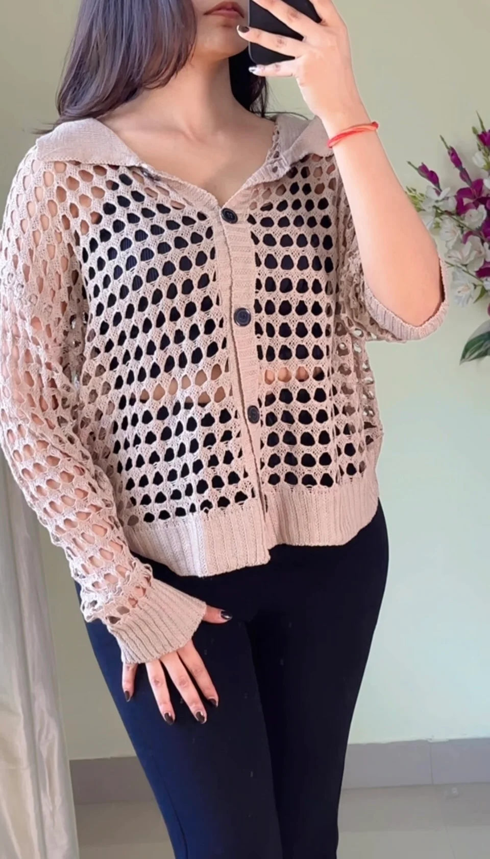 (Size-Free Size ) Crochet Top- CB188