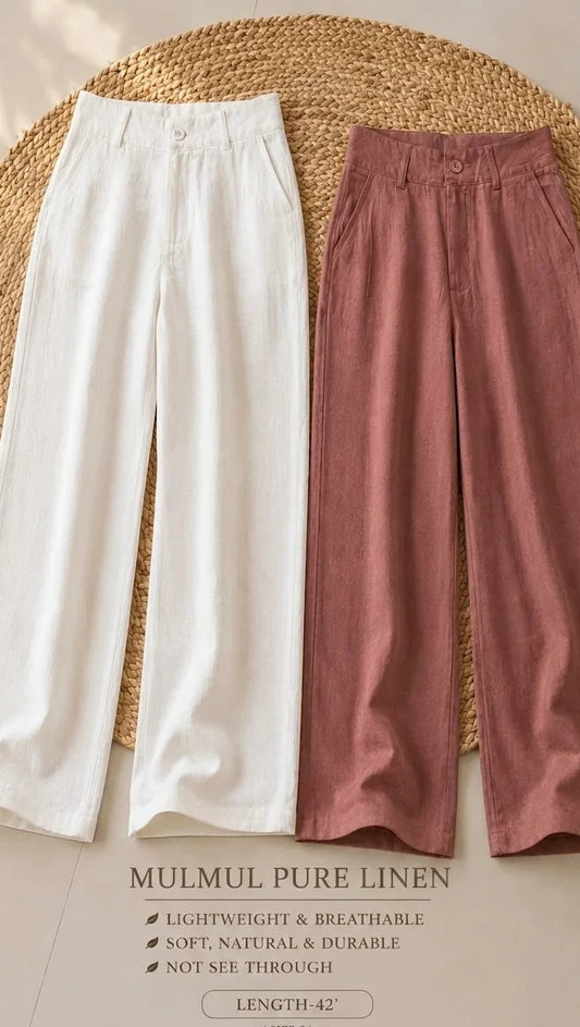 Luna Linen Wide-Leg Trouser
