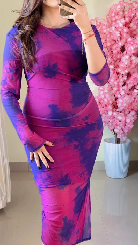 (Size-Free Size) Classy Ruched Dress-D108