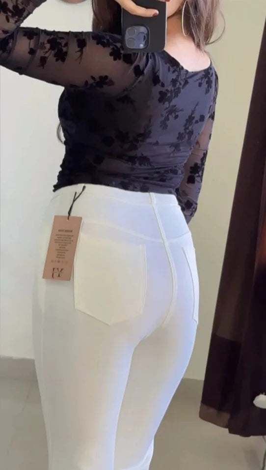 Bootcut Trouser (White)P102