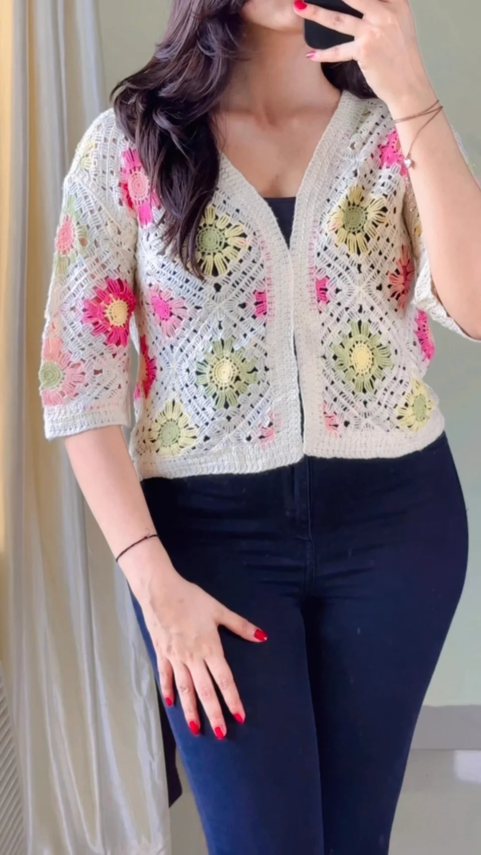 (S To M) Crochet Top- (C-545)