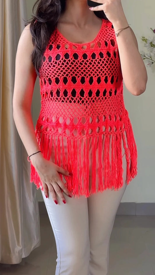 (Free Size) Crochet Top C525