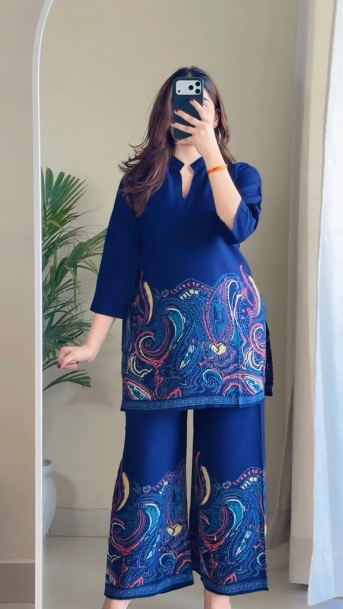 Ethnic Printed Kurta Palazzo Co-Ord Set