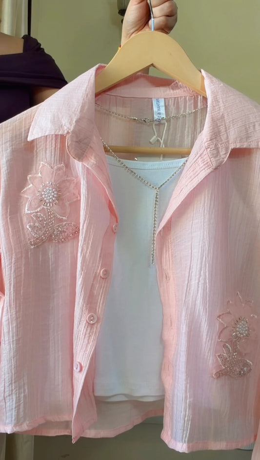 Pastel Pink shirt+ Inner Combo