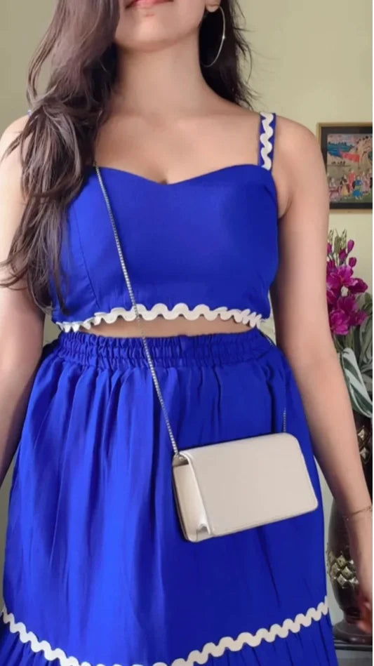 Blue Padded Co-Ord Set