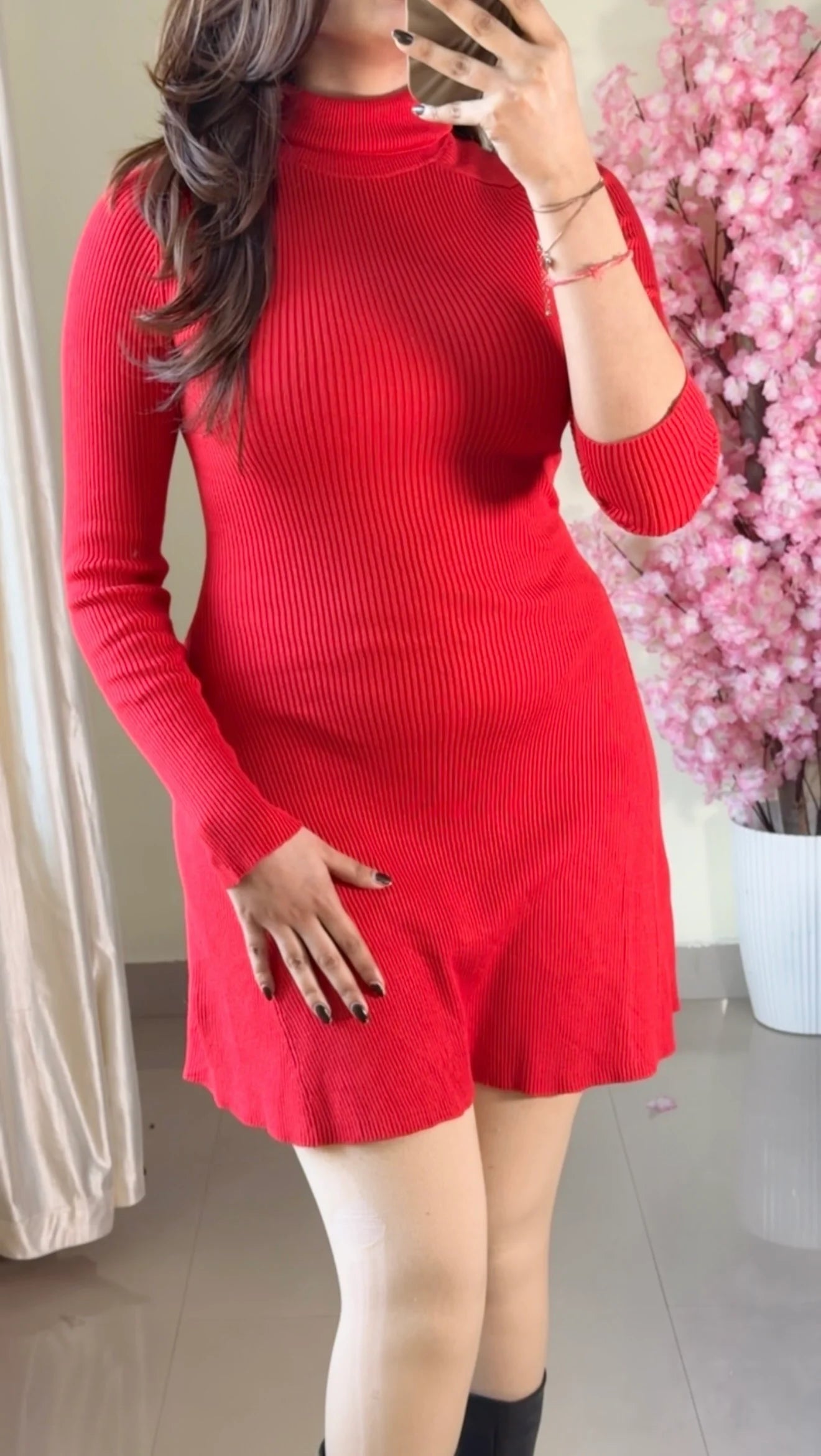 (Size-S to m) Classy Ribbed Dress-D117