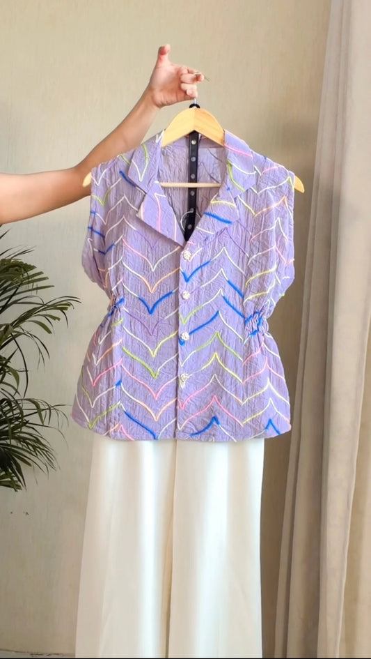 Ziva Statement Printed Co-Ord Set (Top+Pant)