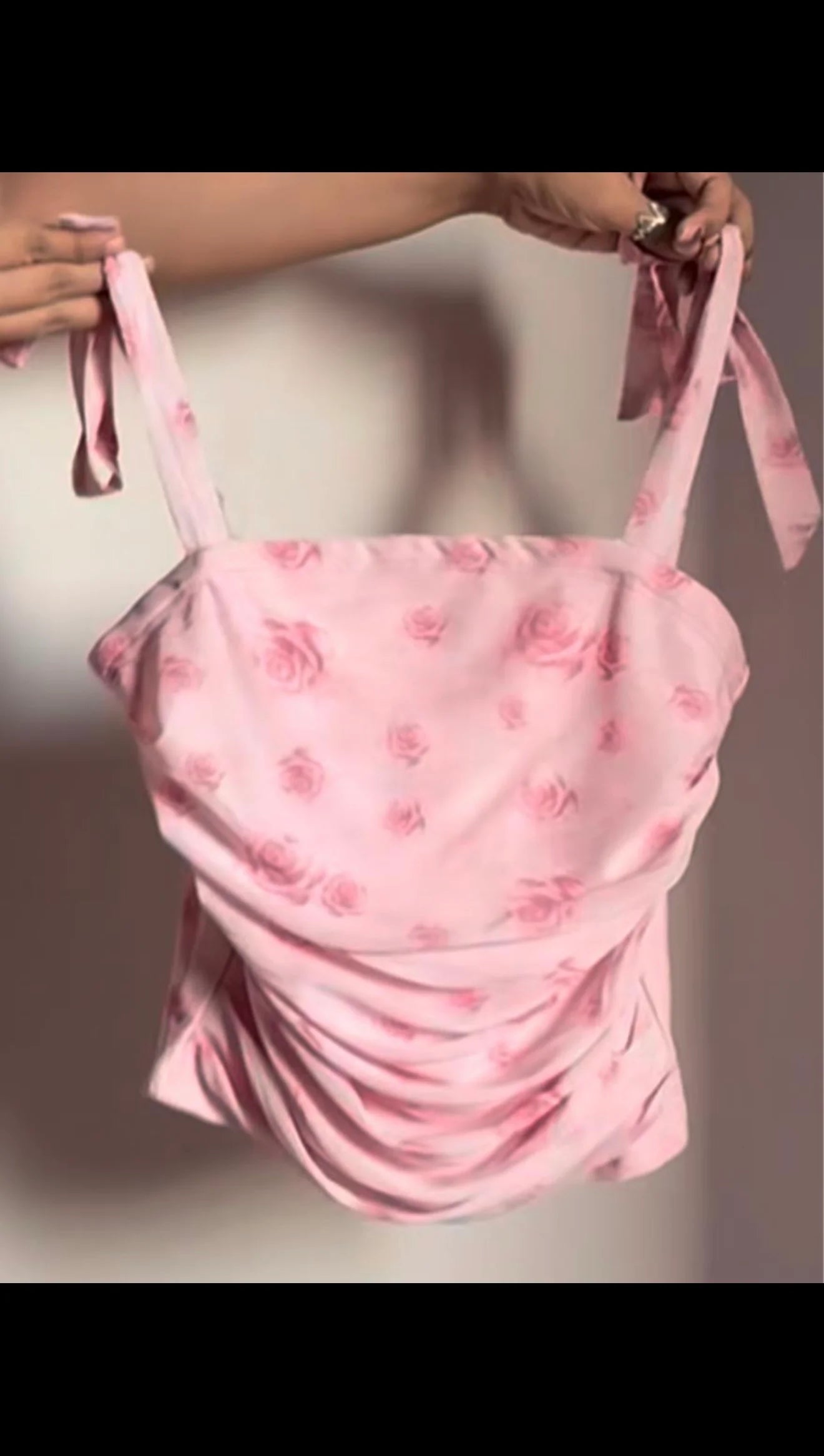 Blush Rose Tie-Shoulder Draped Top 🌸