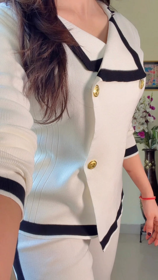 Egg White Tailored Co-ord Set