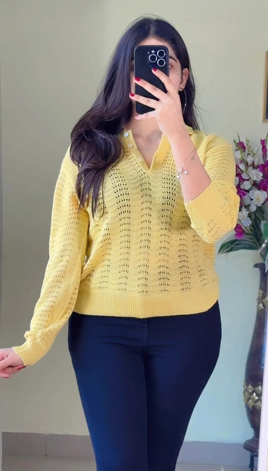 (S To M) Crochet Top- (Cb64)