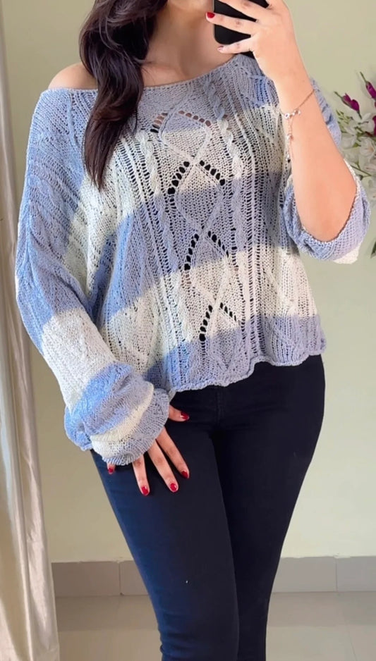 (Free Size 34-40) Crochet Top- (Cb54)