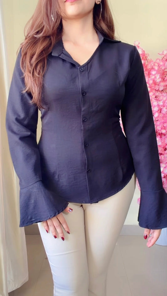 Premium Corset Back flared Sleeves Shirt