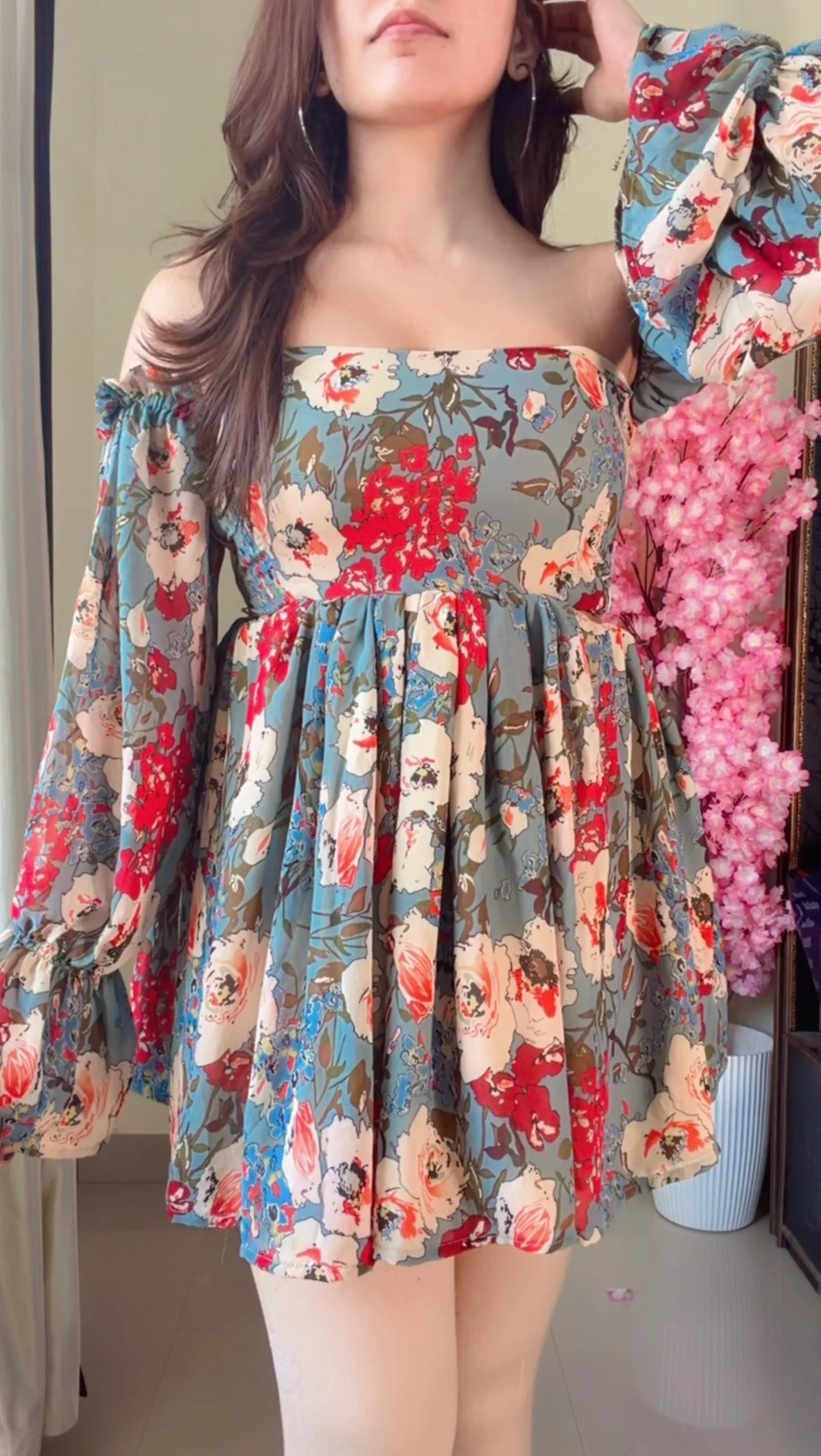 (Size-Xs to S) Pretty Floral Dress-