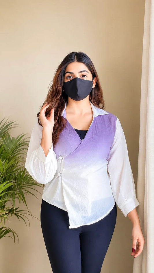 Pretty Ombre Wrap Shirt