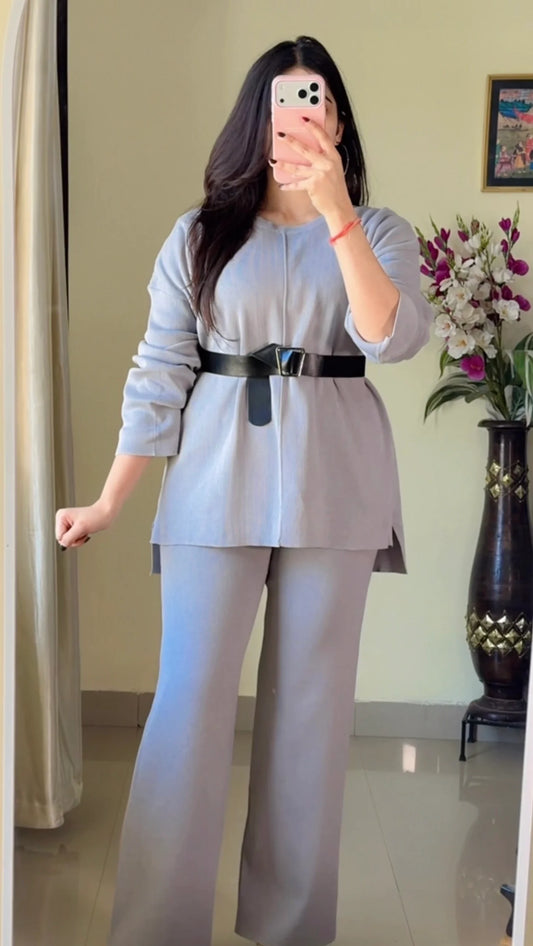 Premium Co-ord Set With Belt