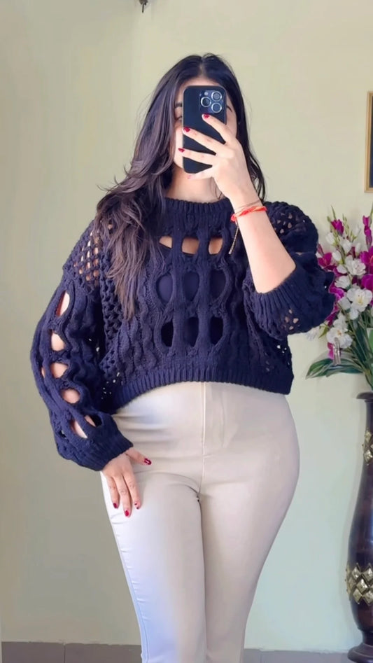 Size(Free Size) Crochet Sweater CB-121