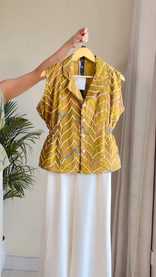 Ziva Statement Printed Co-Ord Set (Top+Pant)