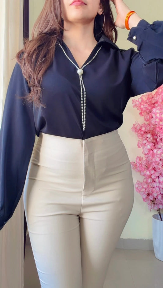 Black Pearl Tie Shirt