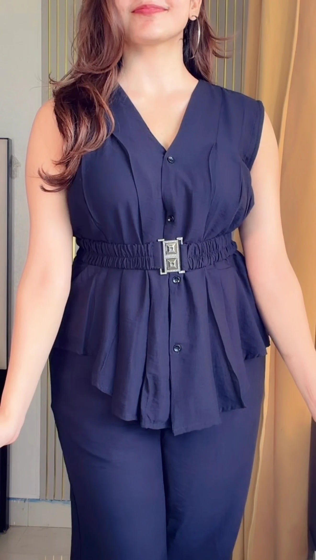 Premium linen Airport look Co-ord set