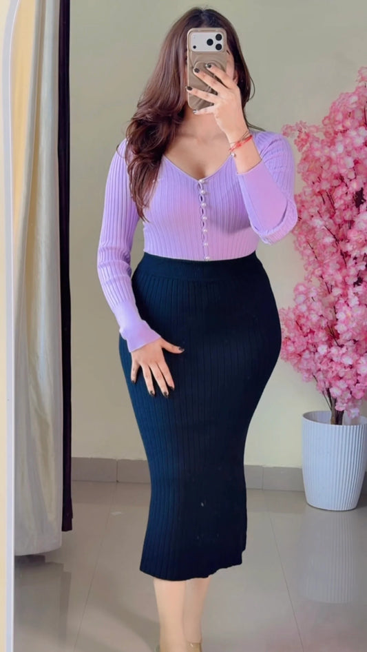 (Size-S to M) Classy Co-Ord Set- K-554