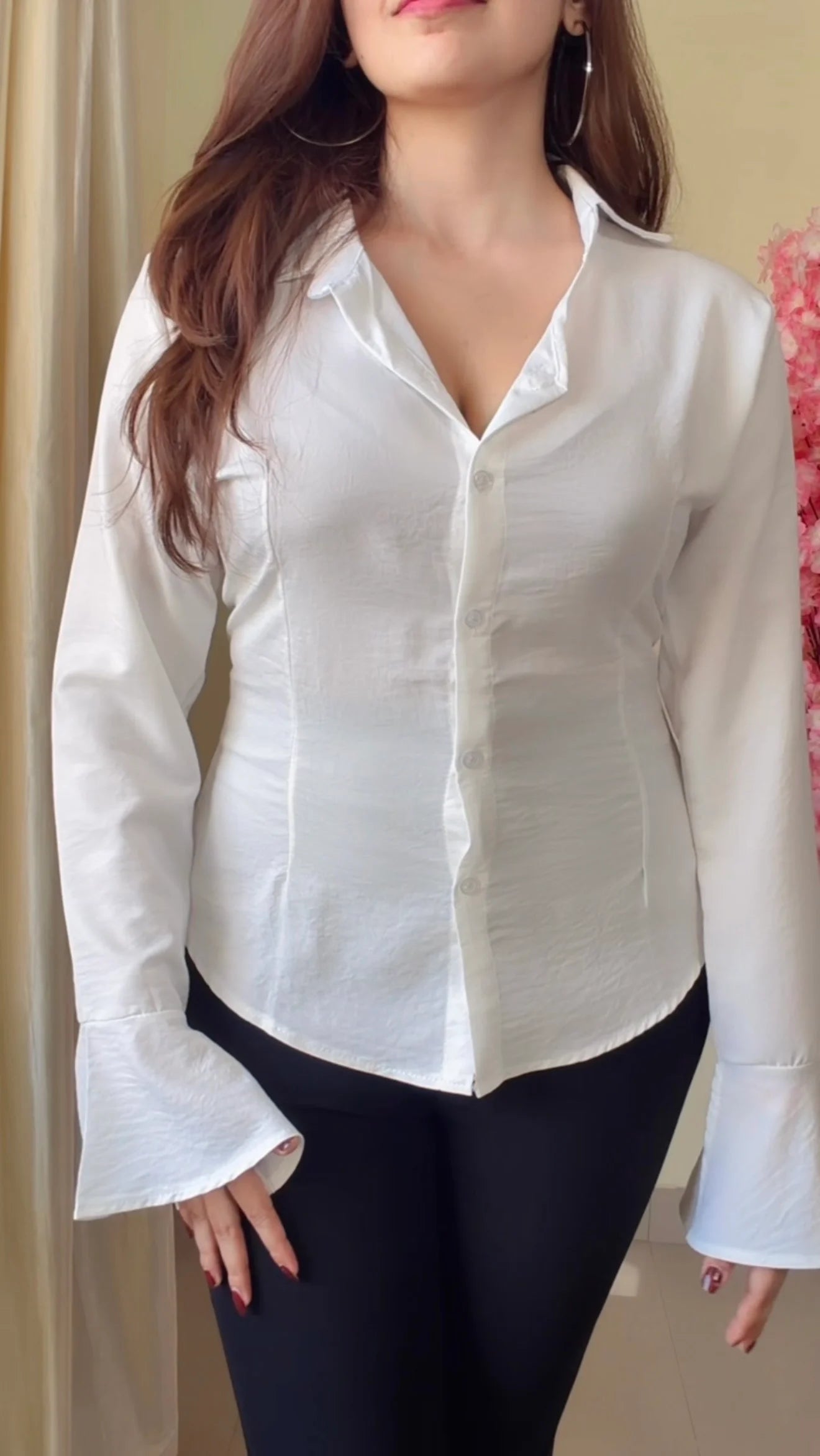 Premium Corset Back flared Sleeves Shirt