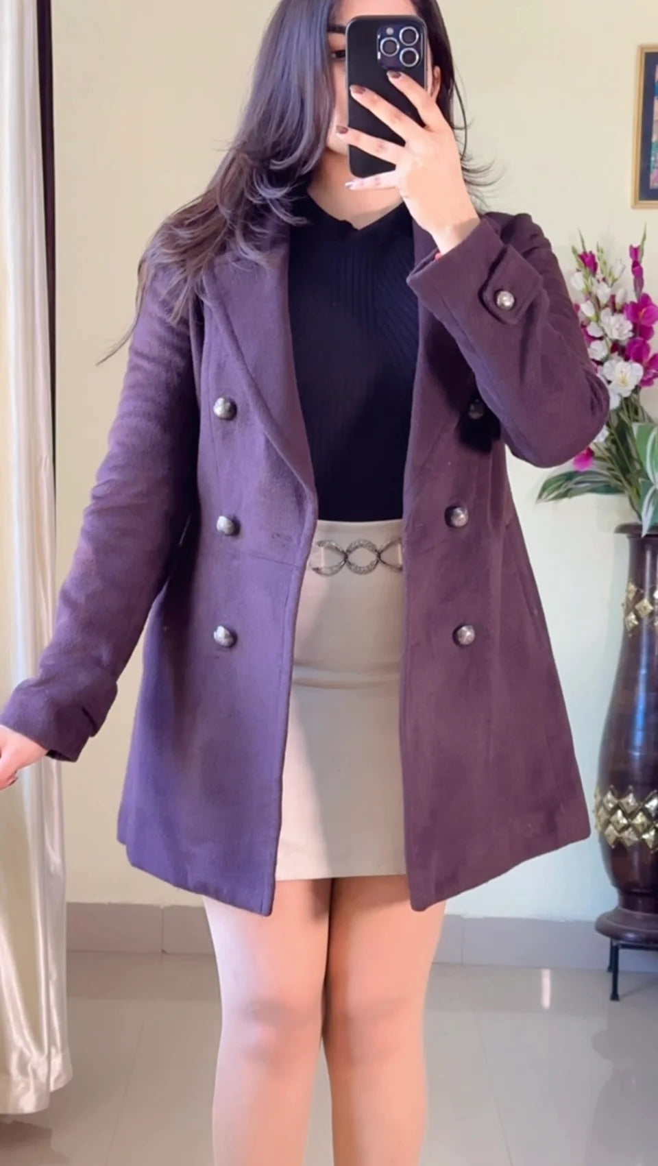 (Size-Xs to S) Brown Winter Coat- Wo198