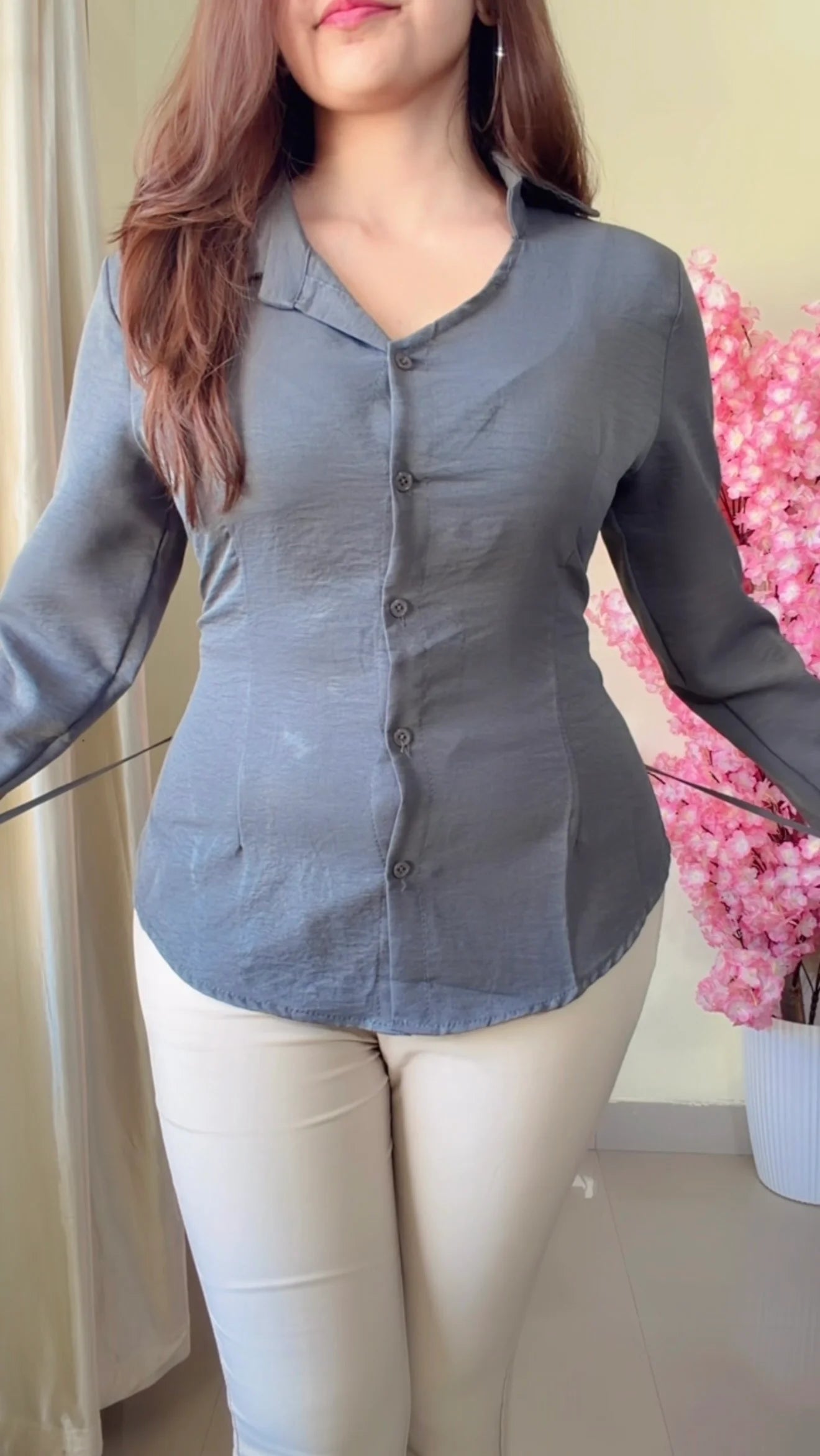 Premium Corset Back flared Sleeves Shirt