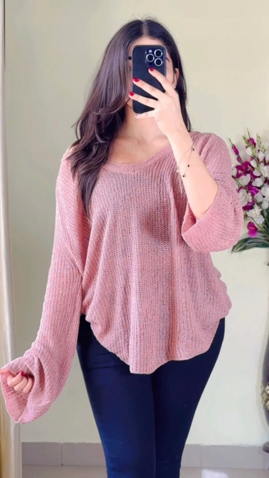 (Free Size Upto 36 to 44) Crochet Top- (Cb41)