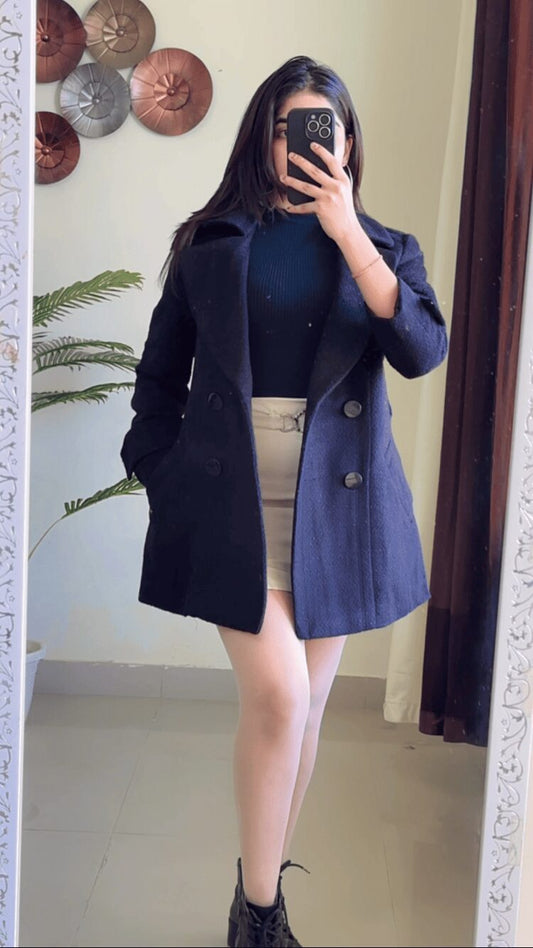 (S To M) Shimmer Black Coat- W33