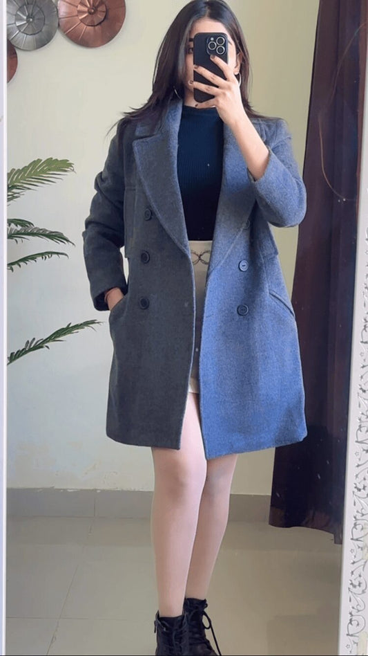 (M To L) Grey Winter Coat (High Quality) W102