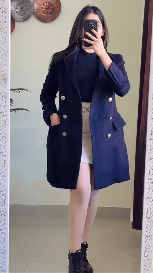 (Xs To S) Black Winter Coat W343