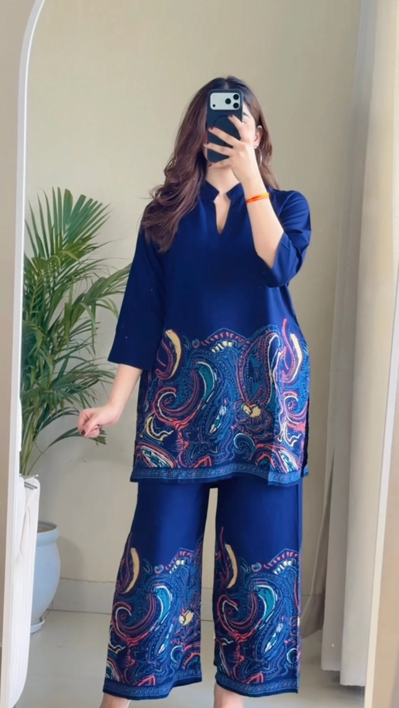 Ethnic Printed Kurta Palazzo Co-Ord Set