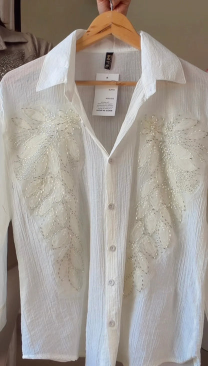 Eggwhiteleaf Embroidered Premium Shirt
