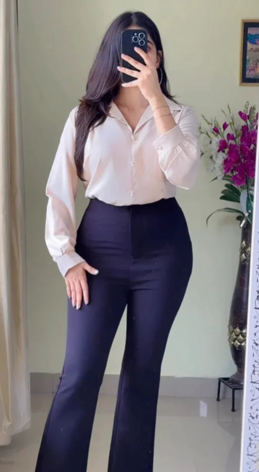 Ivory Beige High Quality Shirt (Wrinkle Free)-S25