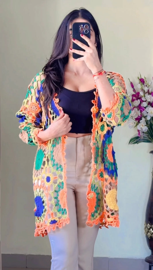 (Free Size Till 44"Bust  ) Crochet Top-C127