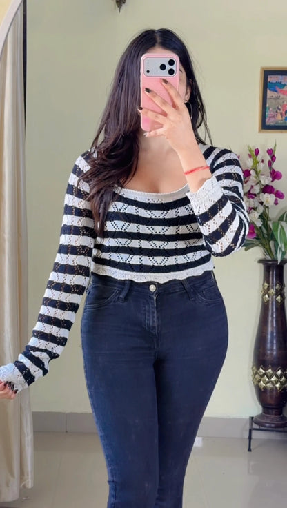 (S To M) Crochet Top- (C439)