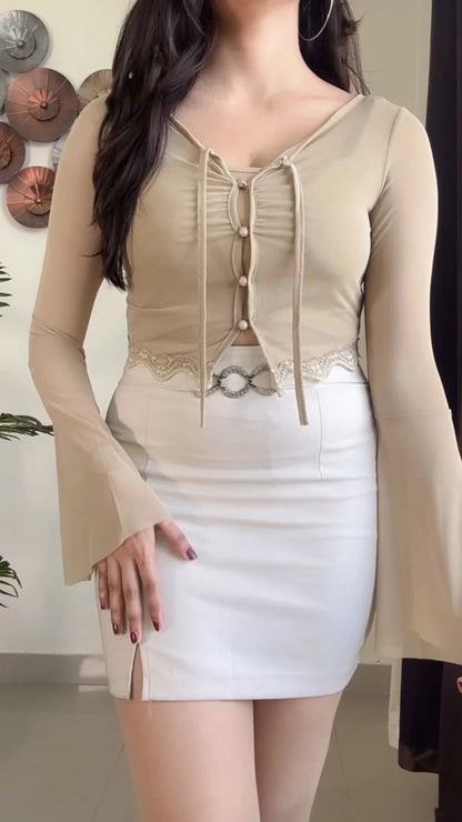 Pretty Bloom Lace Top (To-01)