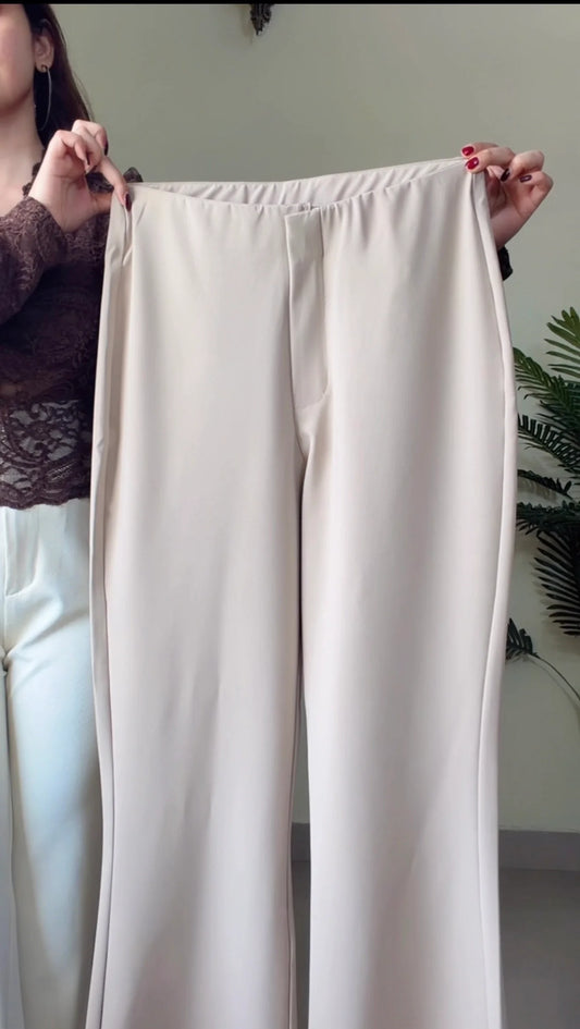 Rose Beige Sculpted Bootcut Trouser
