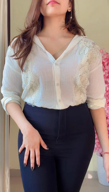 Eggwhiteleaf Embroidered Premium Shirt